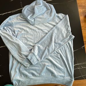 Velour Skyblue Hoodie Sz XL